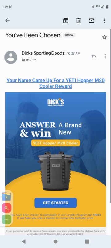 Inside the free Yeti cooler scam from Dick's Sporting Goods