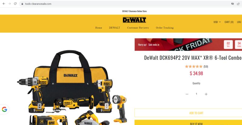 Dewalt clearance online sale